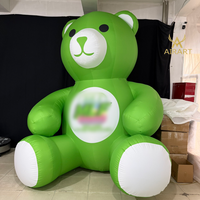 Ours gonflable doré de Noël et de la Saint-Valentin, ours gonflable géant pour fête d'anniversaire et publicité