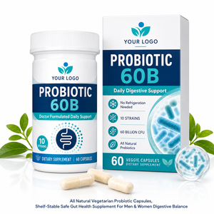 Complément Alimentaire en Gros à Forte Demande : Probiotique Quotidien pour Adultes, Formulé par un Médecin, 60 Milliards de UFC, 10 Souches, 60B Capsules - Product Image 1