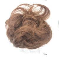 Moño rizado humano 100% de alta calidad, moño desordenado, colores en stock, moño Rubio para mujer