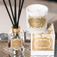 Coffret Cadeau Luxe AIKUN – Ensemble d'aromathérapie personnalisé pour les réunions de famille en week-end – Ambiance élégante – Ensemble cadeau bougie et diffuseur à bâtonnets