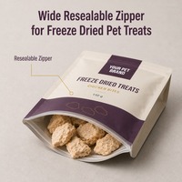 Sacs à friandises pour animaux de compagnie à fond plat imprimés sur mesure avec fermeture éclair pour les marques de friandises pour chiens et chats et l'emballage d'aliments pour animaux de compagnie en marque privée