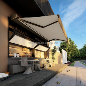 Système de pergola bioclimatique rétractable avec toit en aluminium, commande à distance, protection UV, motorisé, pour balcon, terrasse, <span class=keywords><strong>piscine</strong></span> - Product Image 2