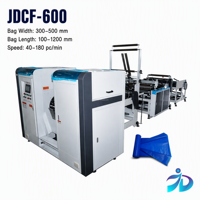 Machine de fabrication de nappes et de petits sacs Jiade automatique pour scellage C-F en LDPE/HDPE avec PLC Delta et moteur Teco pour usine de fabrication