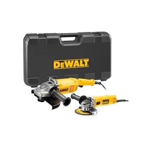 Kit de meuleuse d'angle professionnelle 4,5 et 7 pouces avec interrupteur à gâchette, électrique filaire, boîtier en alliage d'aluminium pour la découpe et le meulage du métal - Product Image 1
