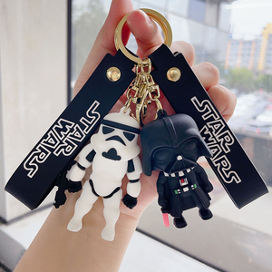 <span class=keywords><strong>Porte</strong></span>-clés de voiture en PVC promotionnel, jouet en peluche 3D, adorable personnage de dessin animé, étoile, bébé <span class=keywords><strong>Yoda</strong></span>, <span class=keywords><strong>porte</strong></span>-clés de la guerre des étoiles avec sangle de poignet, cadeaux en gros - Product Image 2