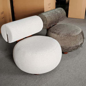Sillón de Madera de Fresno de Diseño Nórdico, Sofá Moderno Acolchado para el Hogar, Oficina, Vestíbulo de Hotel, Sala de Estar con Detalles en Terciopelo - Product Image 5
