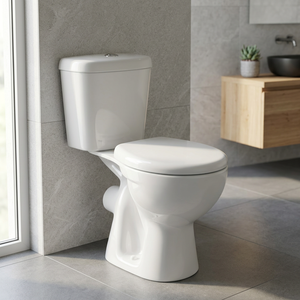 Luxury Ceramic Two Piece Water Closet Toilet Bowl with Dual Flush Floor Mounted Siphonic Jet Flushing for Hotel - Product Image 5