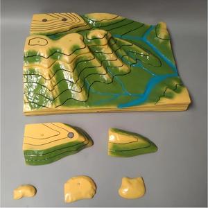 Modèle de carte topographique magnétique, modèle de relief du terrain détachable pour l'enseignement de la géographie - Product Image 6
