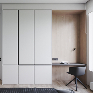 Prix de gros Chambre à coucher sur mesure Style <span class=keywords><strong>japonais</strong></span> mélamine Chambre à coucher Placard Walk In Organisateur de stockage Armoire en bois - Product Image 4