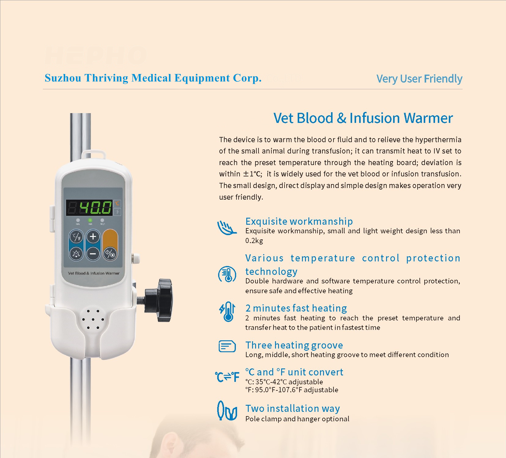 Medical Cheap Blood Infusion Fluid Warmer For Veterinary Treatment