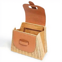 Nouveau Sac à Main en Rotin Tressé Style Vintage 2026 pour Femme avec Poignée Supérieure – Sac Fourre-Tout de Luxe Fait Main pour Femme