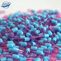 Capsules de gélatine vides OEM pour poudre – Taille standard # 00 Logo et couleur imprimés transparents bleus