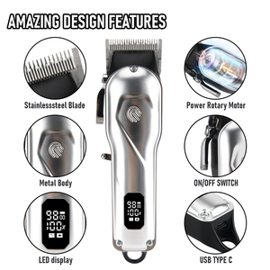 Máy cắt tóc sạc điện PRITECH, chuyên dụng cho salon, thợ cắt tóc, dành cho nam giới - Product Image 2