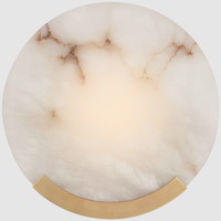 Lámpara de Pared XINZHONG, Arte Mural para Pasillo, Decoración de Sala de Estar, Aplique de Luz LED con Forma de Luna, Piedra Natural, Alabastro Español, Latón