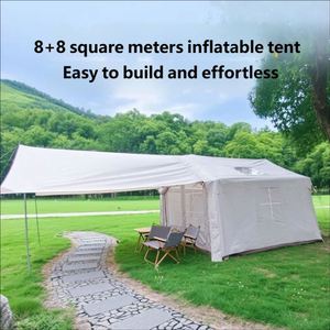Carpa Inflable Portátil Cuatro Estaciones, Resistente al Agua y a los Rayos UV, Duradera, 8+8M2, Tela Oxford 420D, Apertura Automática Rápida, Dos en Uno - Product Image 2