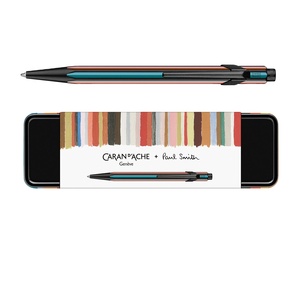 Stylo bille à <span class=keywords><strong>encre</strong></span> huileuse <span class=keywords><strong>CARAN</strong></span> <span class=keywords><strong>D</strong></span>'<span class=keywords><strong>ACHE</strong></span> pour la collaboration Paul Smith ED5 849, en métal, noir, pour étudiant, à pression, coffret cadeau unisexe - Product Image 1