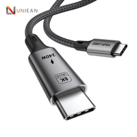 UNIEAN-Câble de chargement rapide USB USB 3M 4.0/40Gbps, 100W, type C, pour iPhone, 240W, 8k, vente en gros