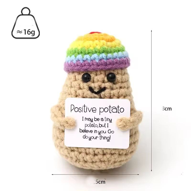 Potato rainbow hat p card v mouth
