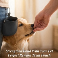 Sac à friandises pour chien, résistant aux intempéries, lavable au lave-vaisselle, avec fermeture magnétique en silicone, pour l'entraînement