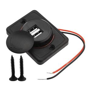 ที่ชาร์จในรถยนต์แบบ USB คู่พร้อมไฟ LED สำหรับโทรศัพท์มือถือ 12V 24V ใช้ในรถยนต์ - Product Image 1