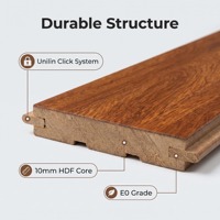 Plancher stratifié Uniclic Lock 10 mm, petit motif gaufré, qualité E0, étanche, en chêne, pour projets, vente en gros