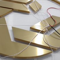 Chiffres et lettres en acier inoxydable 3D, numéros de maison lumineux, lettres métalliques rétroéclairées, enseigne 3D rétroéclairée par LED