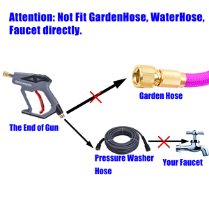 Pistola idropulitrice 4000 Psi con prolunga idropulitrice pistola a spruzzo 5 punte dell'ugello - Product Image 5