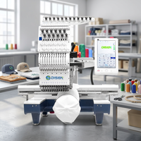 Machine à broder informatisée à tête unique pour usage domestique, idéale pour les logos de t-shirts, les étiquettes et les mini-broderies sur chaussettes