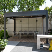 Pergola bioclimatique moderne 3*4 en aluminium pour extérieur, prix usine, avec fonctions électriques et ouverture automatique directionnelle
