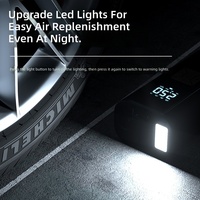 Compresseur d'air électrique portable sans fil rechargeable pour gonflage de pneus de voiture avec lumière LED