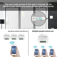 Módulo de Relé para Cortinas Inteligentes WIFI Tuya, Control Remoto Universal para Interiores, Material de PC, Temporizador por APP, Control por Voz
