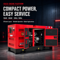 Moteur diesel Isuzu 50Hz 1500 tr/min 15kW 18kW 20kW 24kW 25kW 30kW 40kW d'origine japonaise, générateur diesel Isuzu