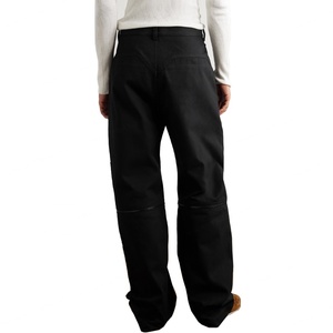 Pantalones de algodón de sarga anchos para hombre, estilo streetwear personalizado, corte holgado, con bolsillos con cremallera, convertibles - Product Image 4