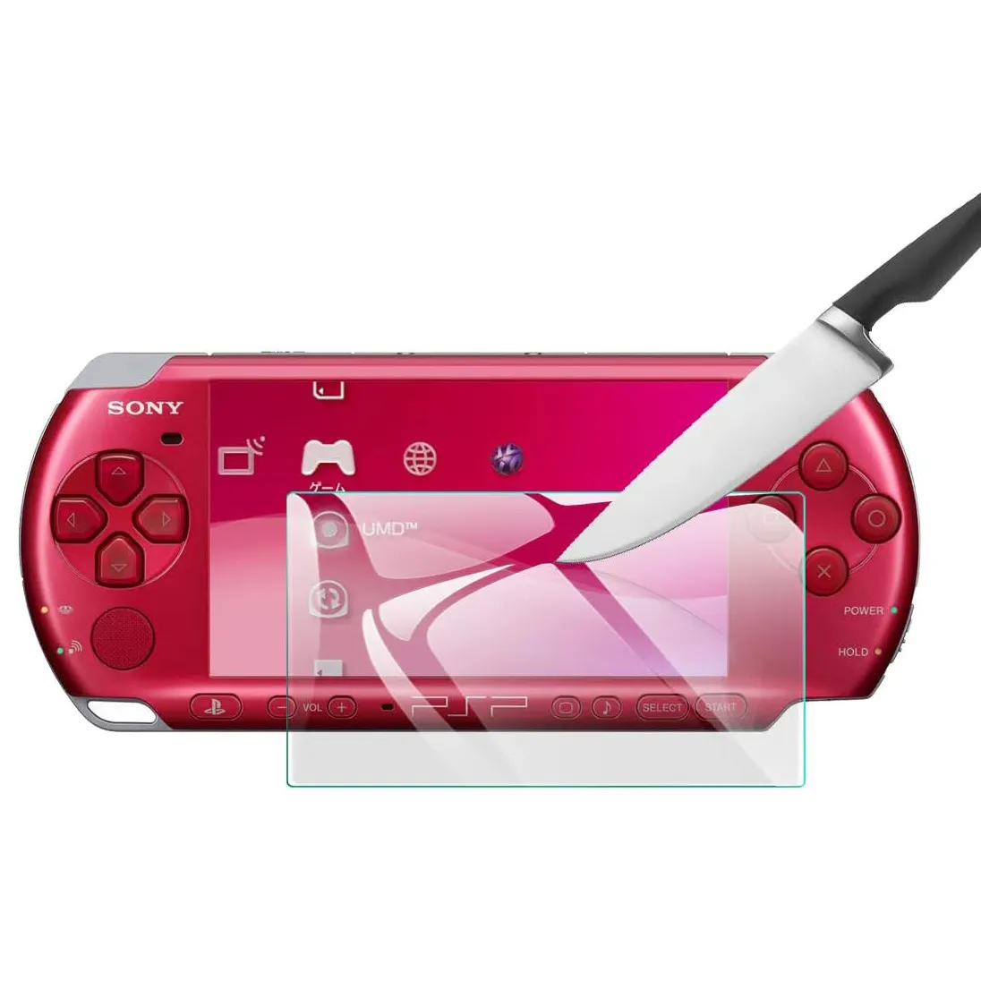 Pelindung layar kaca Tempered asli Anti gores 9H untuk SONY Playstation Vita PSP PSV 3000 2000 1000 Go