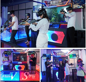 เครื่องเล่นเกมยิงปืน VR ในร่ม แพลตฟอร์มเกมยิงปืนอินฟินิตี้วอร์สำหรับ <span class=keywords><strong>4</strong></span> ผู้เล่น - Product Image 5