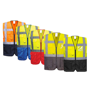 <span class=keywords><strong>Gilet</strong></span> <span class=keywords><strong>de</strong></span> sécurité haute visibilité <span class=keywords><strong>orange</strong></span> personnalisé classe 1 UKCA, pour travaux <span class=keywords><strong>de</strong></span> construction, aéroport, multi-poches, avec fermeture éclair, pour hommes - Product Image 1