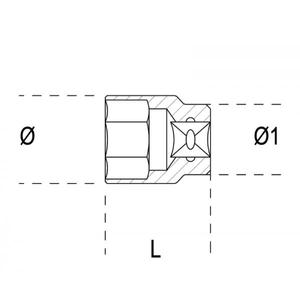 BETA - 009210814 1/2'' Sparkproof bi-hex <b>sockets</b> - EAN 8014230428185 NON-SPARKING <b>RATCHETS</b>, <b>SOCKETS</b> AND IMPACT <b>SOCKETS</b> - Product Image 2
