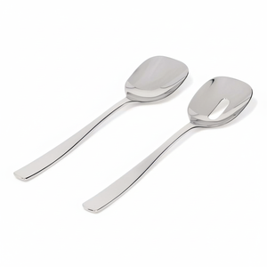 Western Seafood Sushi Bent Spoon Juego de cubiertos de acero inoxidable Vajilla para boda Utensilios de cocina de plata Sirviendo postre doblado - Product Image 1