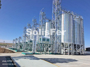 Silo en acier galvanisé ondulé à assemblage par boulons pour céréales et riz en vrac, capacité 300T, durée de vie 25-30 ans, pour stockage de soja, SolisFer, prix usine - Product Image 6