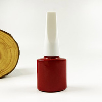 Flacon de vernis à ongles en verre de luxe de 7 ml avec bouchon et pinceau pour vernis à ongles en gel UV