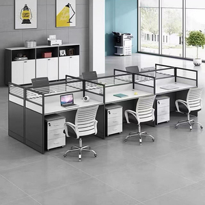 Bán Tại Nhà Máy Vách Ngăn Nội Thất Văn Phòng <span class=keywords><strong>4</strong></span> Chỗ Ngồi Tủ Trạm Làm Việc - Product Image 4