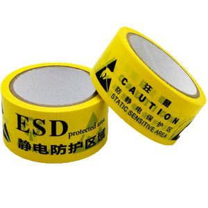 Tùy chỉnh <span class=keywords><strong>PVC</strong></span> ESD chống tĩnh sàn đánh dấu Băng duy nhất hai mặt nóng chảy phòng sạch thận trọng in ấn nhận dạng chống tĩnh điện khu vực cảnh báo - Product Image 1