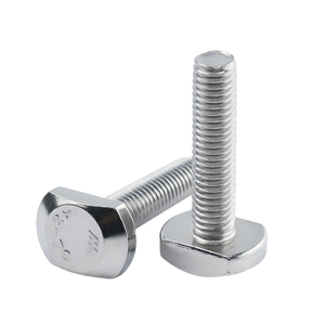 Vis en T en acier inoxydable 304 M6 M8 M12, tête marteau zinguée pour fixation de moules à rainures en T - Product Image 2