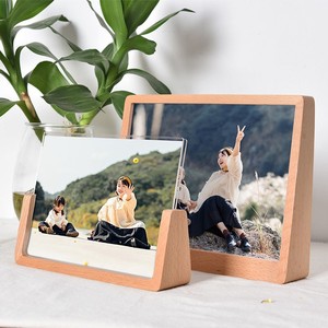 Puselife U hình dạng tự nhiên Tabletop Acrylic đen khung ảnh bằng gỗ với 4 màu in kỹ thuật số - Product Image 2