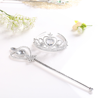 Enfant princesse magique couronne gâteau haut fleur anniversaire bébé douche fête Bouquet couronne cadeau pour les enfants