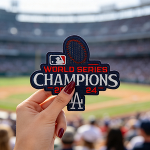 Parche de Béisbol <span class=keywords><strong>Azul</strong></span> <span class=keywords><strong>Marino</strong></span> de Campeones de la Serie Mundial 2024 y Adorno de Bola para Chaquetas de Aficionados al Equipo, Parches Bordados de Diseño Decorativo - Product Image 1