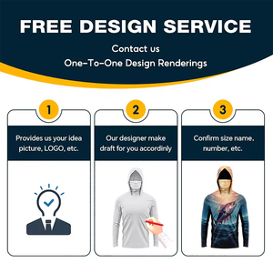 Upf50 + Mặt Trời Bảo Vệ Nhanh Chóng Câu Cá Khô Hoodies Dài Tay Áo Polyester Mens Câu Cá Áo Sơ Mi Với Mặt Nạ - Product Image 4
