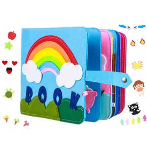 AF 2023 New Arrivals Toys OEM Custom Logo My Quiet Busy Book Felt Busy Book Felt Busy Board Montessori Educational Toys For Kids