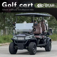 Carrito de Golf Eléctrico de 4 Plazas con Techo Solar y Portavasos Integrados para la Comodidad de los Jugadores en el Campo de Golf