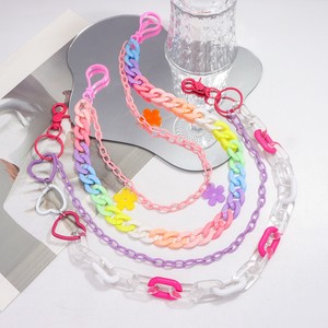 Heart Shape Floral Waist <b>Chain</b> Plastic Women's Party Accessory Colorful Punk Style Detachable <b>Chain</b> - Product Image 4